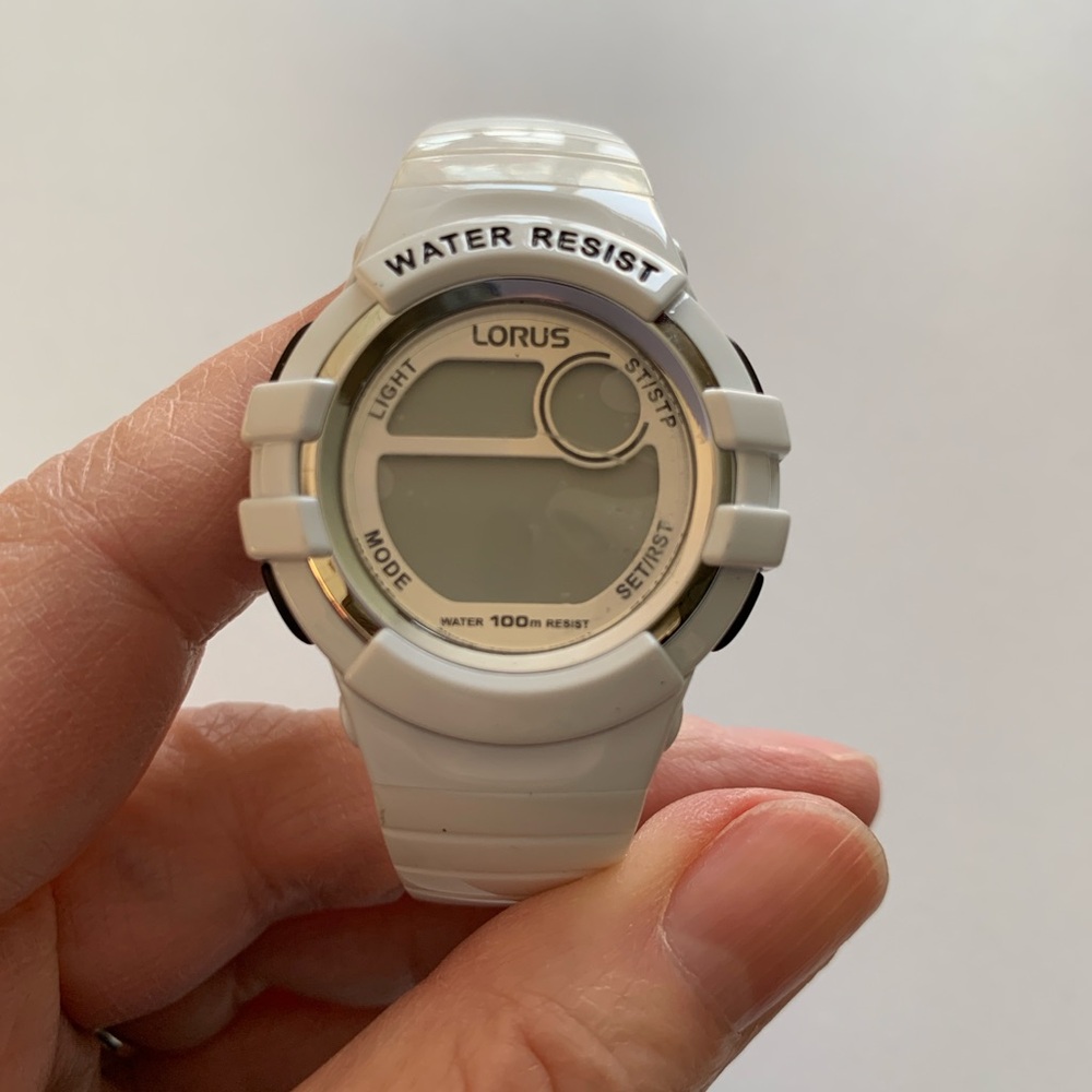White Digital Sports Watch
